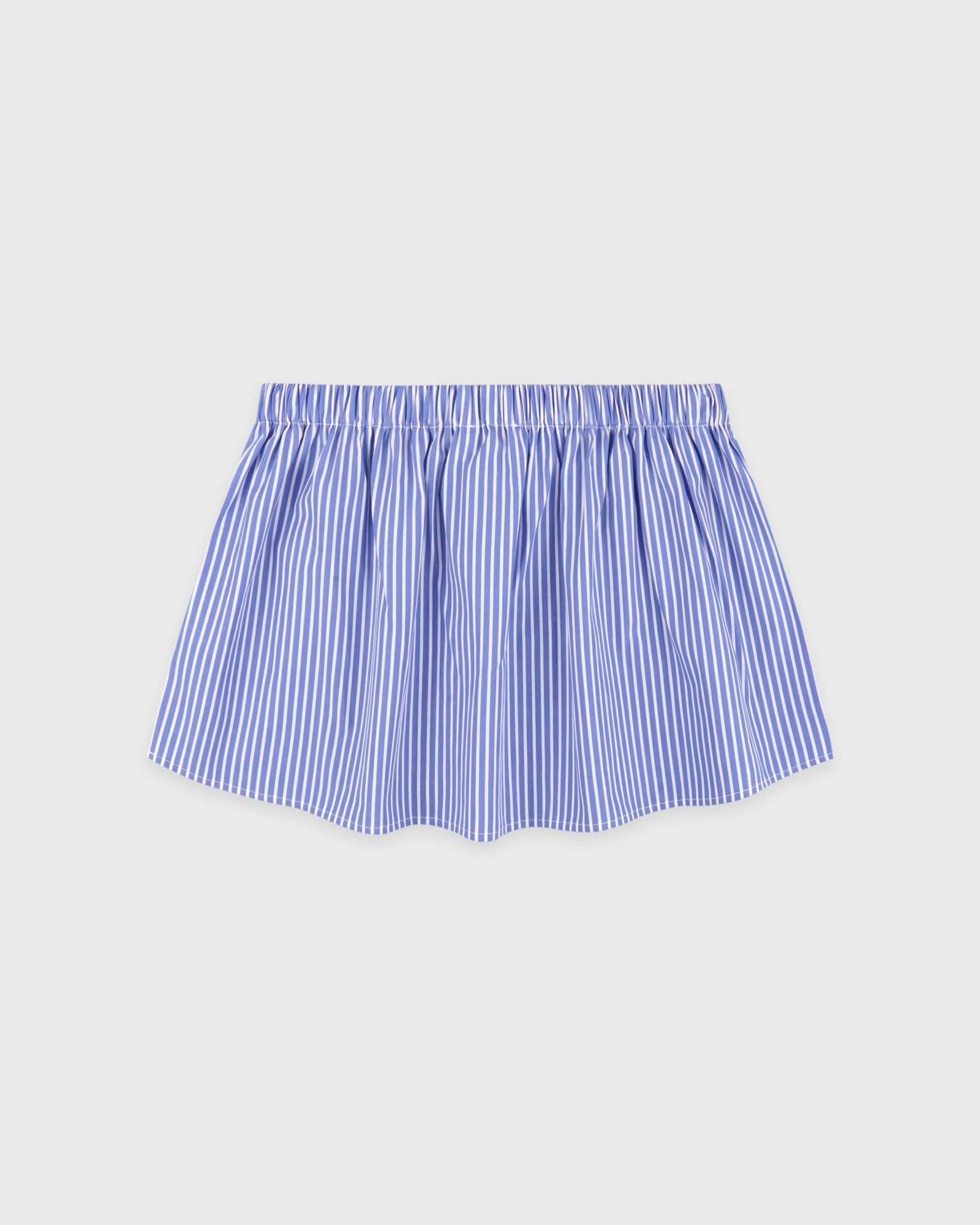 Signature Logo Poplin Skirt - Blue Striped/White