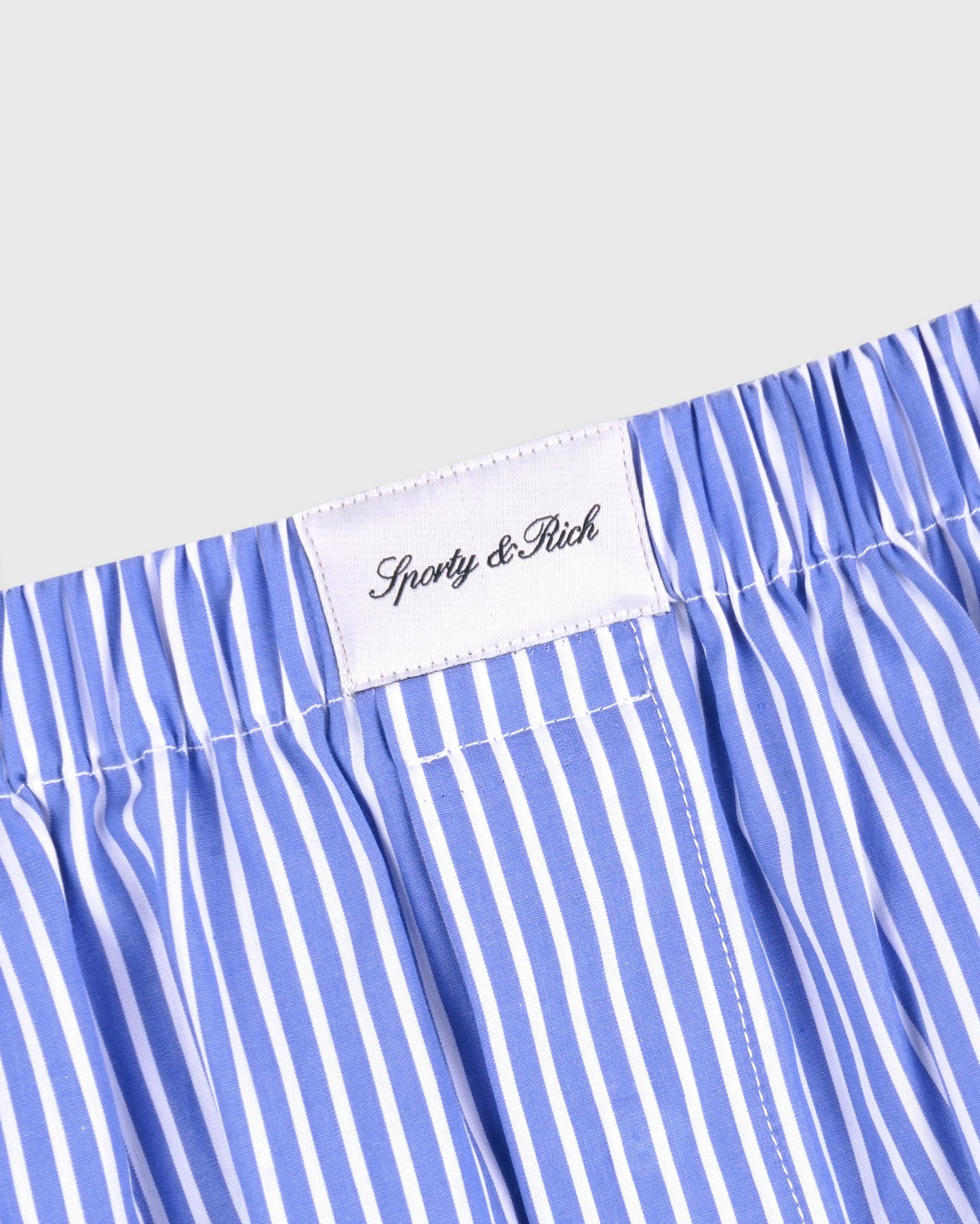 Signature Logo Poplin Skirt - Blue Striped/White