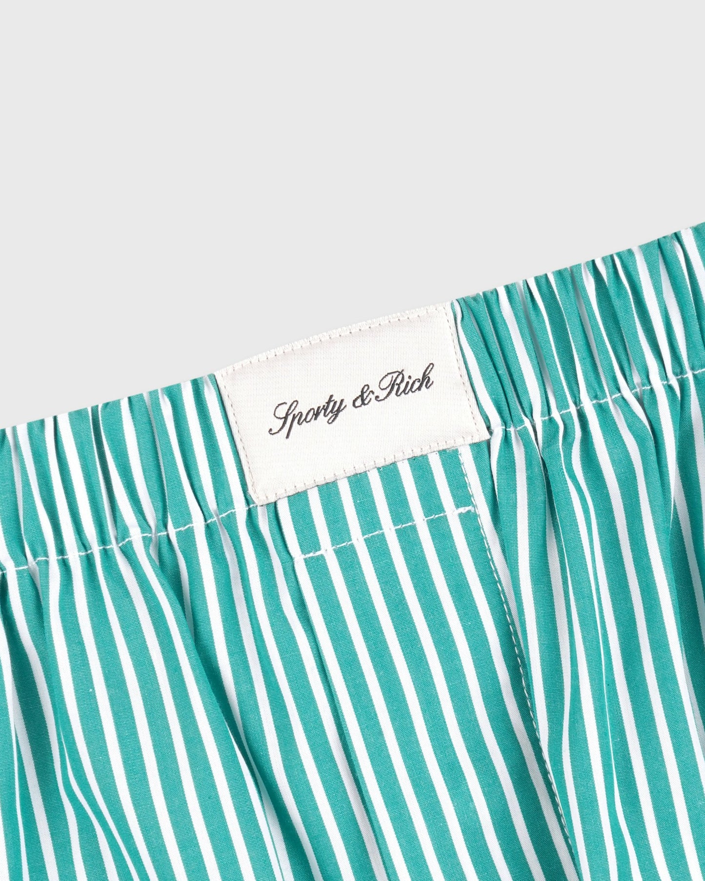 Signature Logo Poplin Skirt - Amalfi Green Striped/White