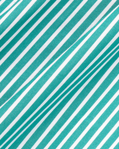 Signature Logo Poplin Skirt - Amalfi Green Striped/White