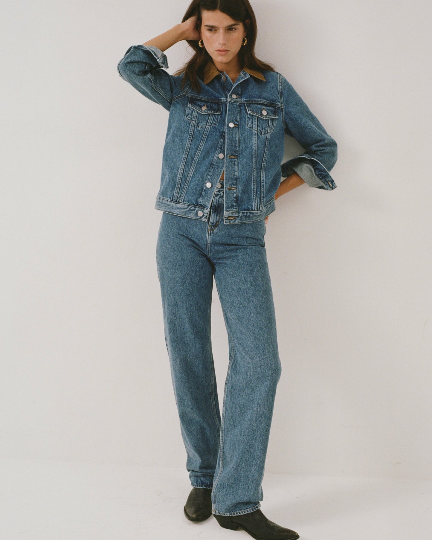 Loose Fit Denim - Medium Blue