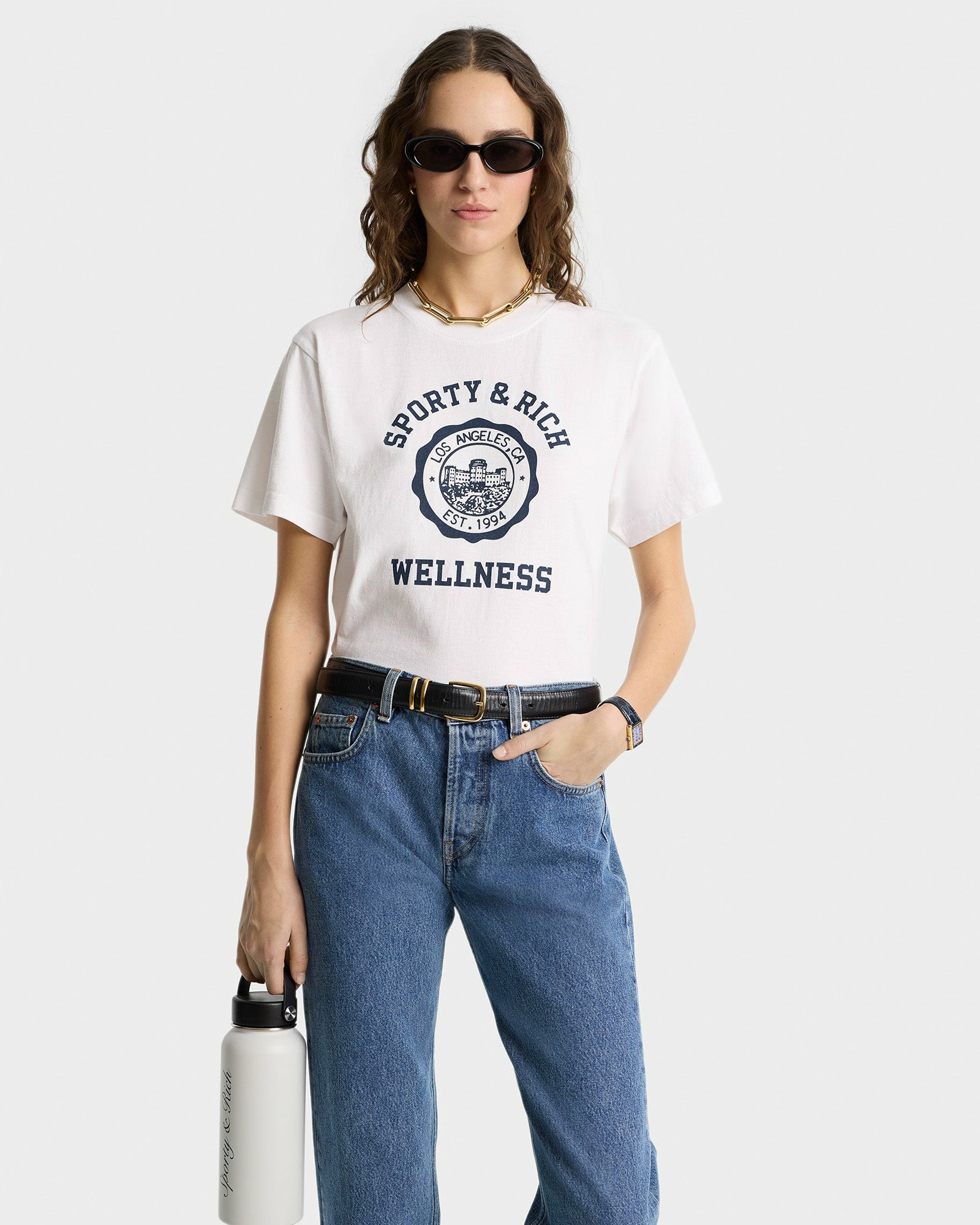 Vintage Fit Straight Leg Denim - Medium Blue