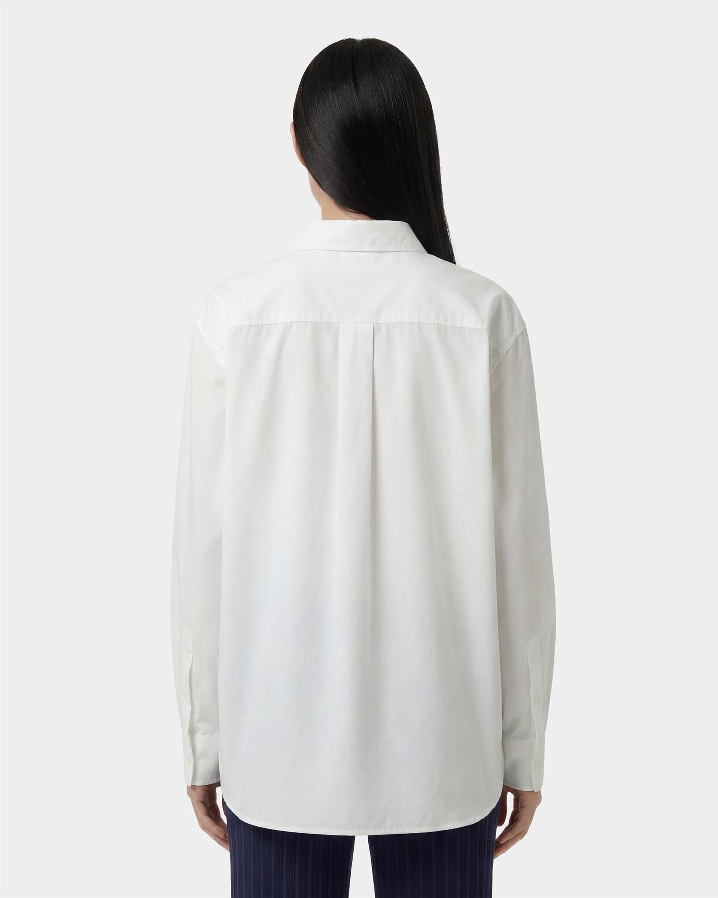 NY Crest Oversized Shirt - White/Navy