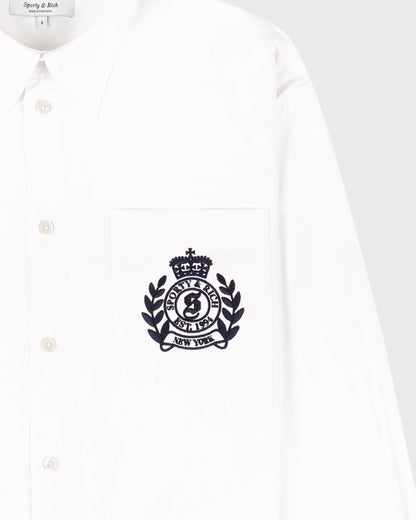 NY Crest Oversized Shirt - White/Navy