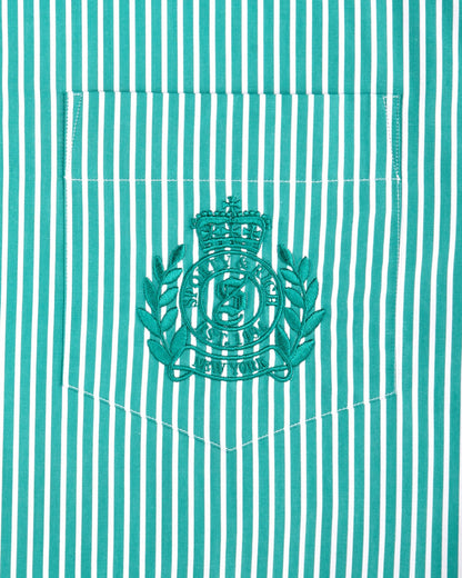 NY Crest Oversized Shirt - Amalfi Green Striped