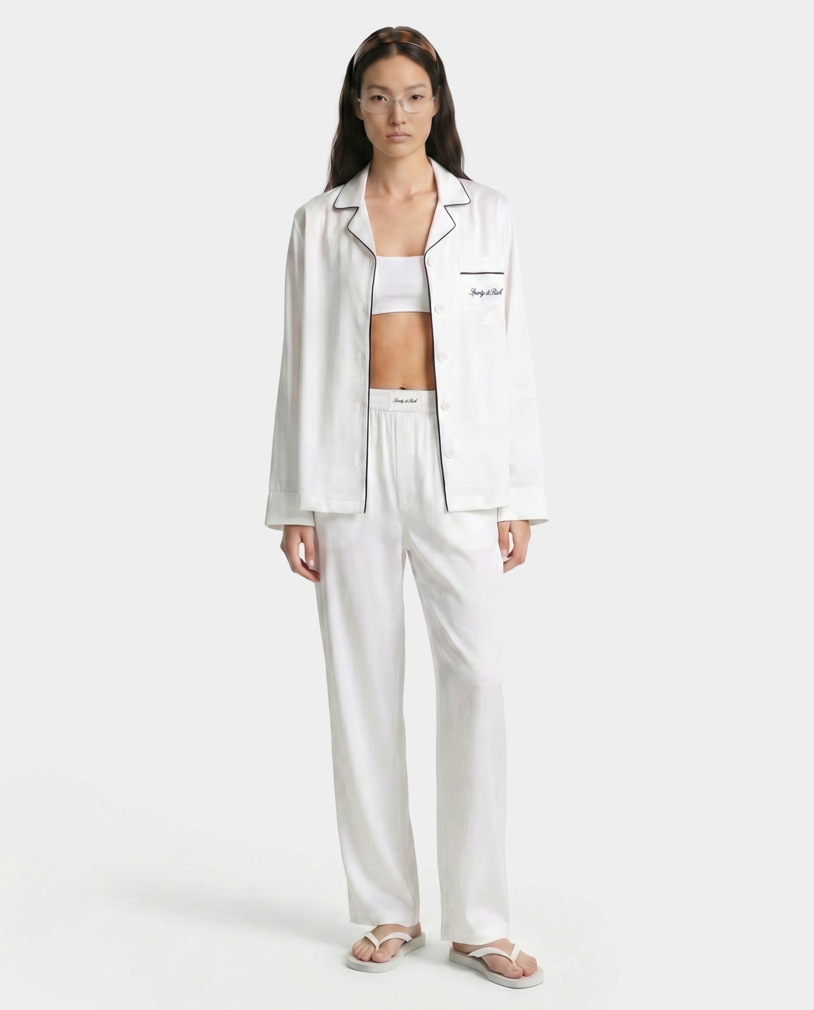 Signature NY Pyjama Shirt - White