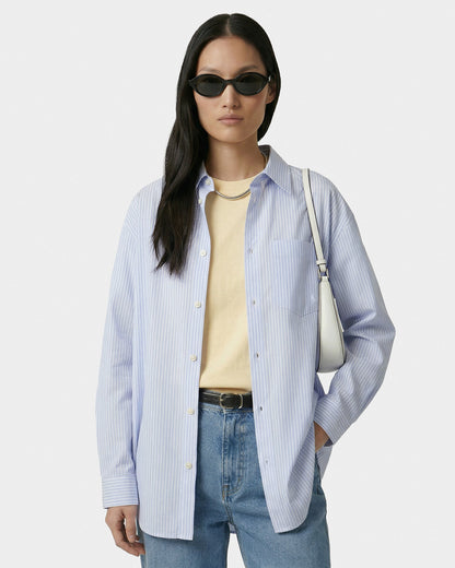 SRC Oversized Shirt - Blue Striped