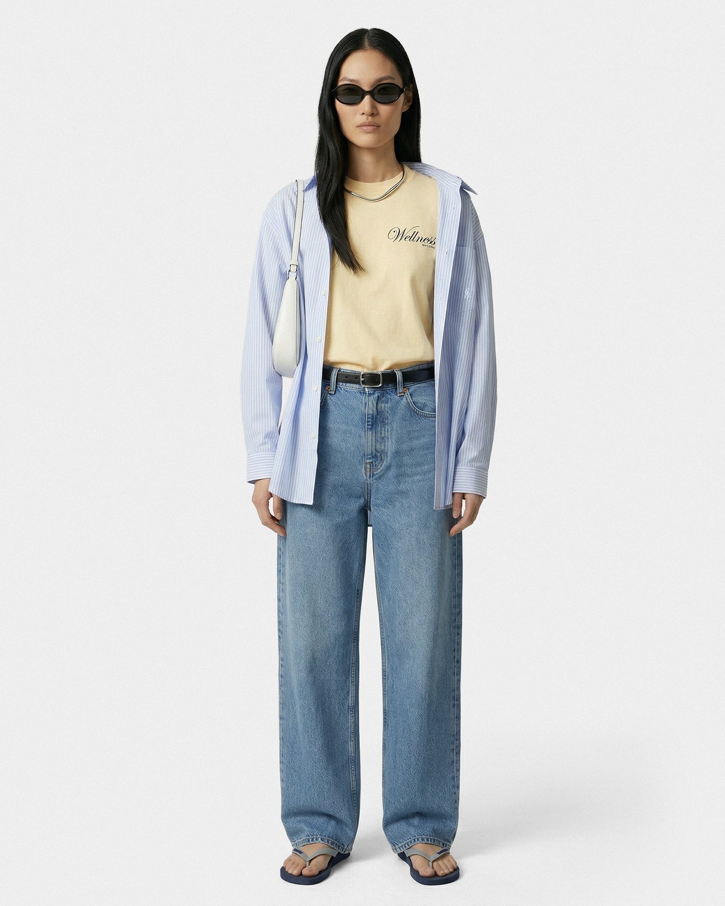 SRC Oversized Shirt - Blue Striped