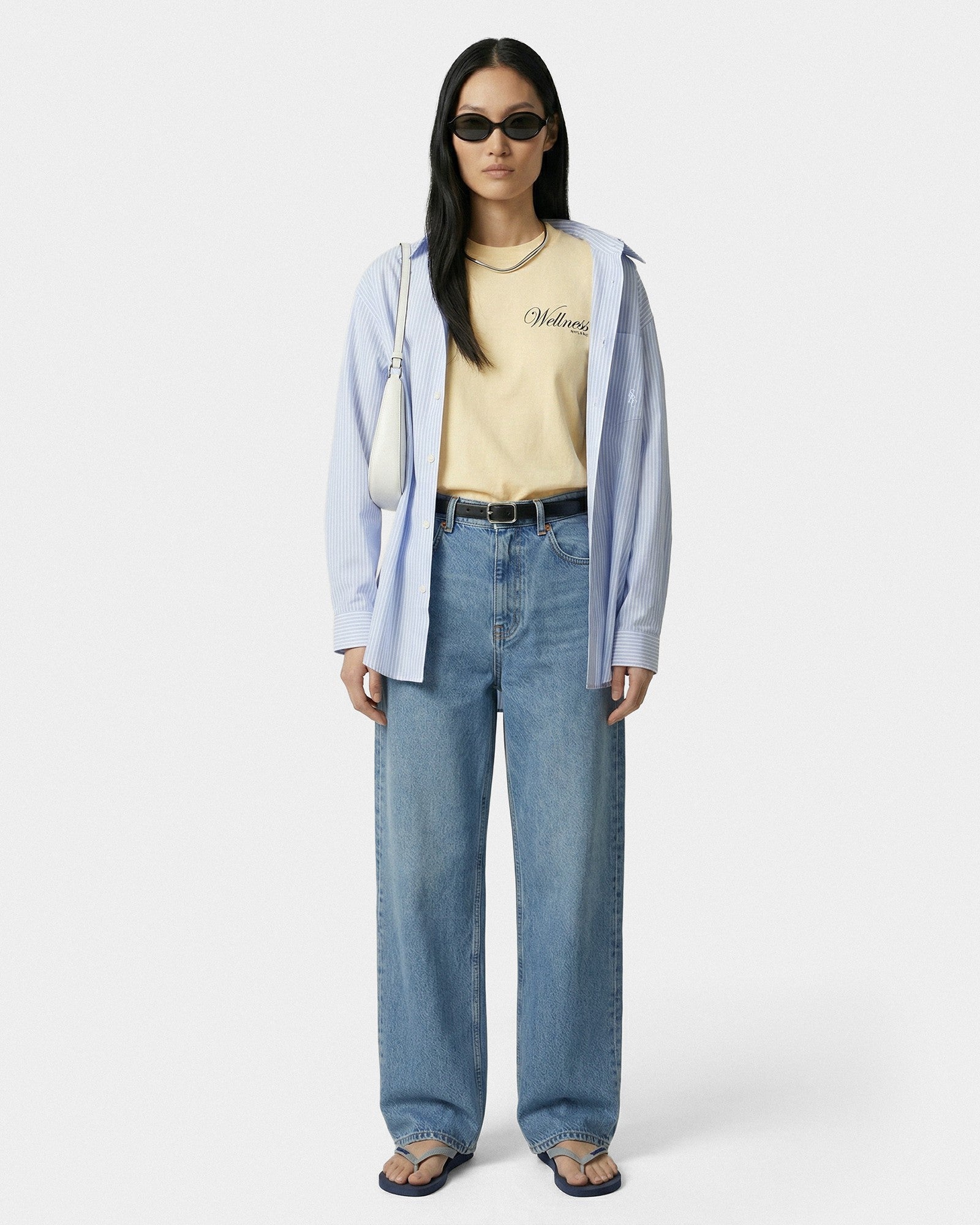 SRC Oversized Shirt - Blue Striped