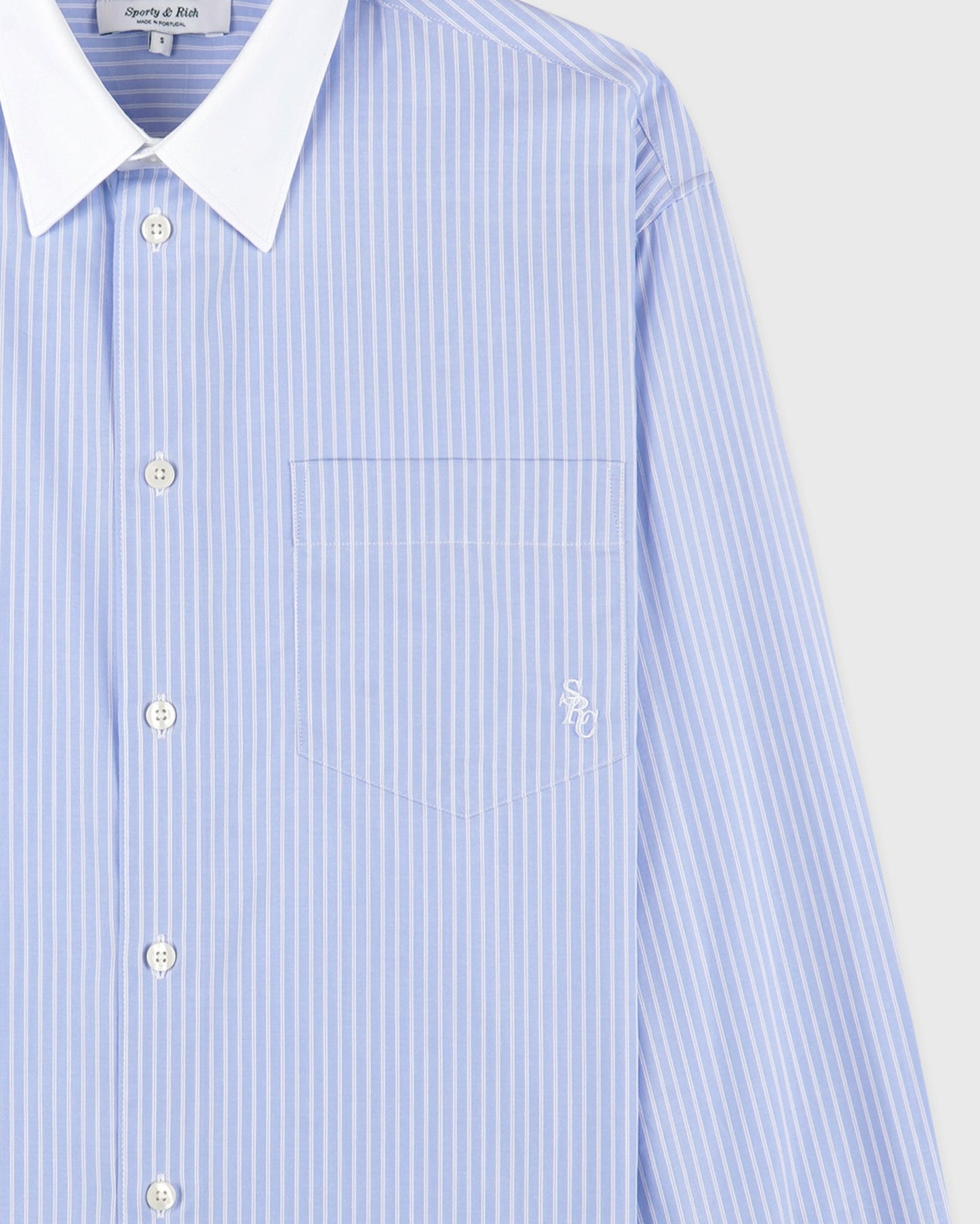 SRC Oversized Shirt - Light Blue Stripe
