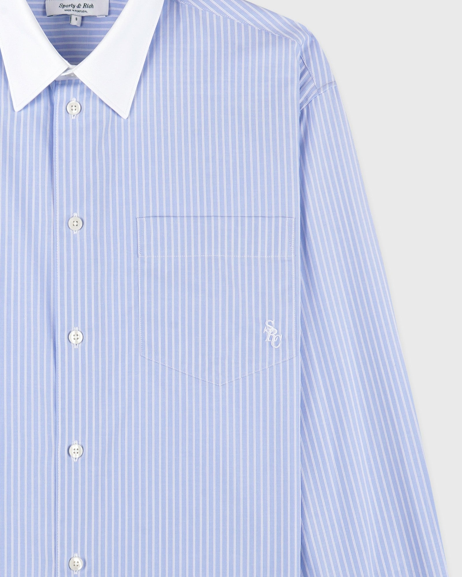SRC Oversized Shirt - Light Blue Stripe