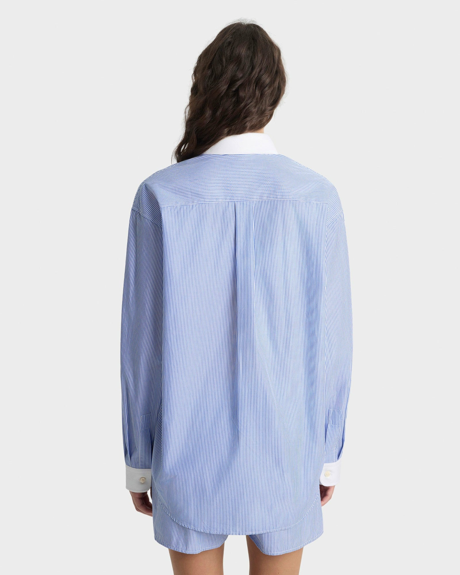 SRC Oversized Shirt - Navy Stripe
