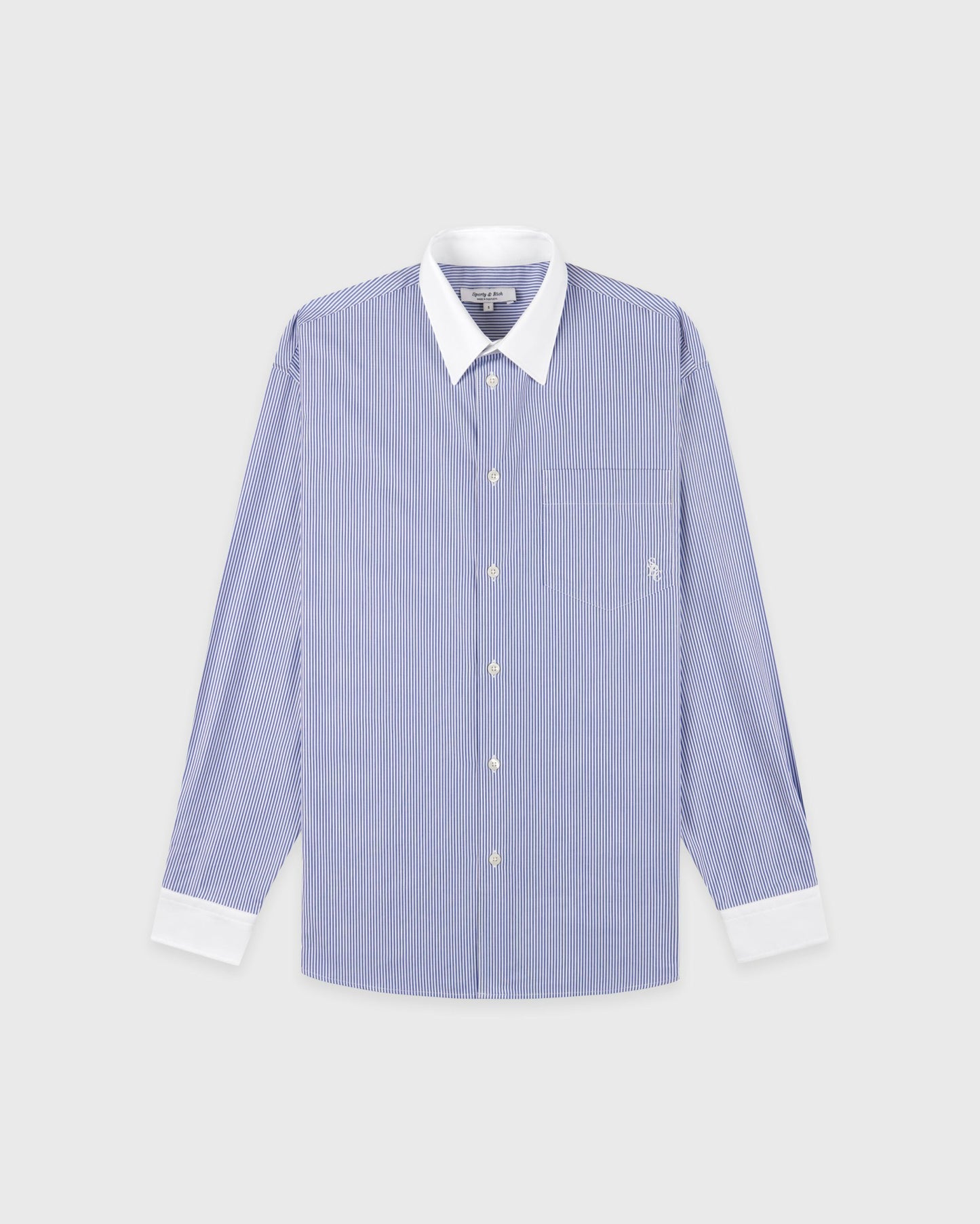 SRC Oversized Shirt - Navy Stripe