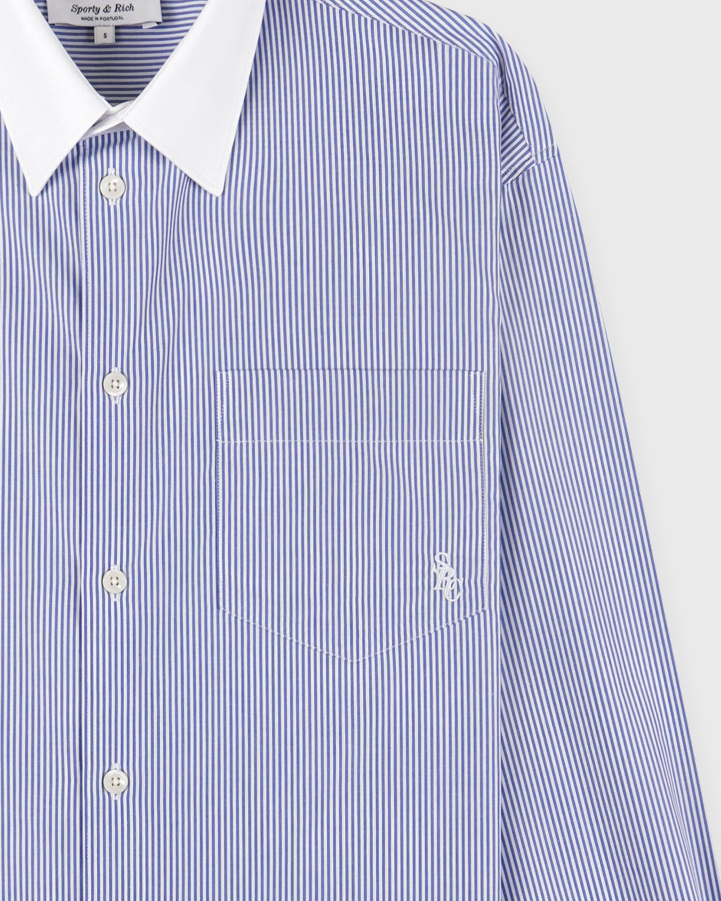 SRC Oversized Shirt - Navy Stripe