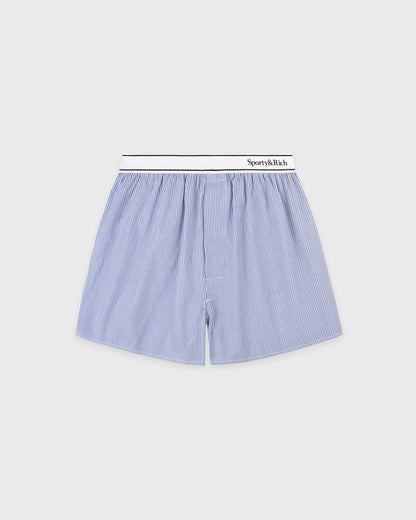 Serif Logo Boxer - Navy Stripe