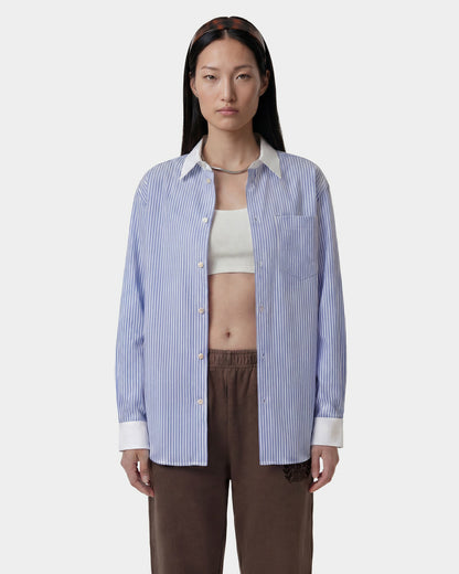 SRC Oversized Shirt - Blue Striped