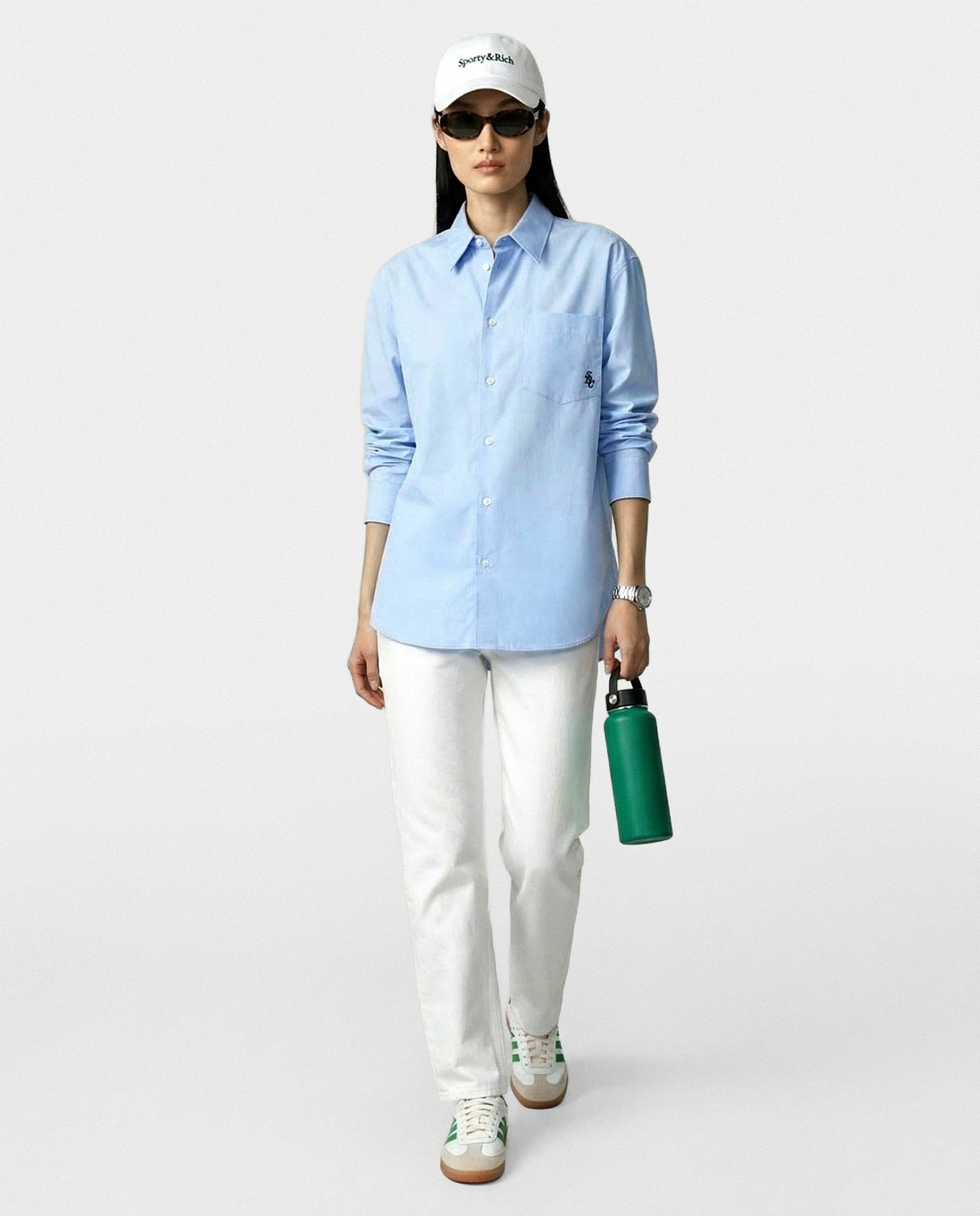 SRC Oversized Shirt - Ciel/Navy