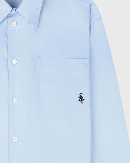 SRC Oversized Shirt - Ciel/Navy