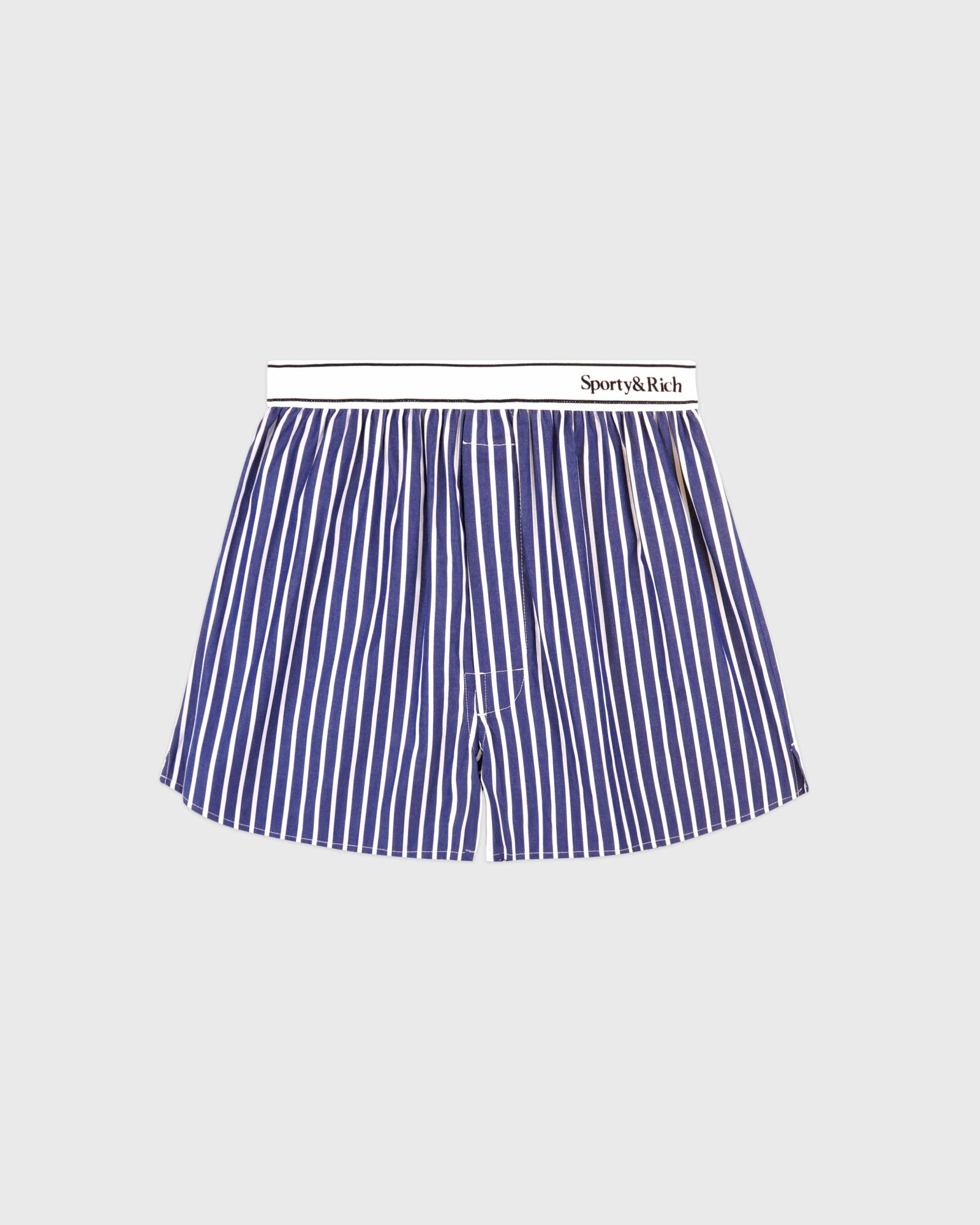 Serif Logo Boxer - Navy Stripe