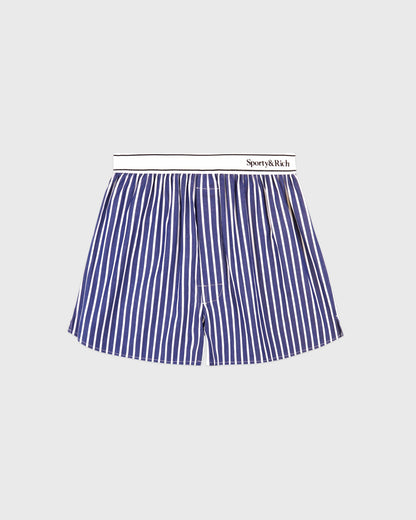 Serif Logo Boxer - Navy Stripe