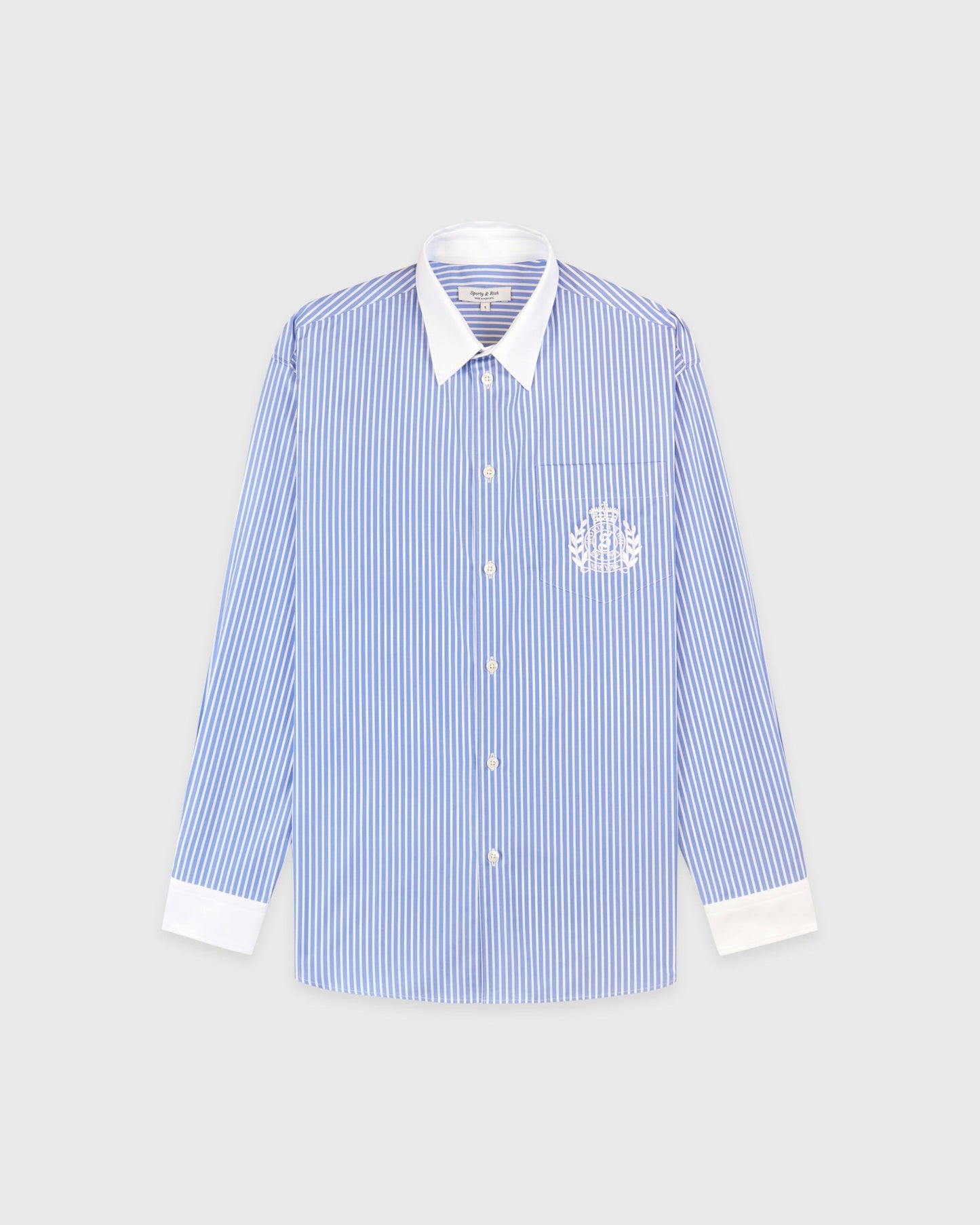 NY Crest Oversized Shirt - Navy Stripe