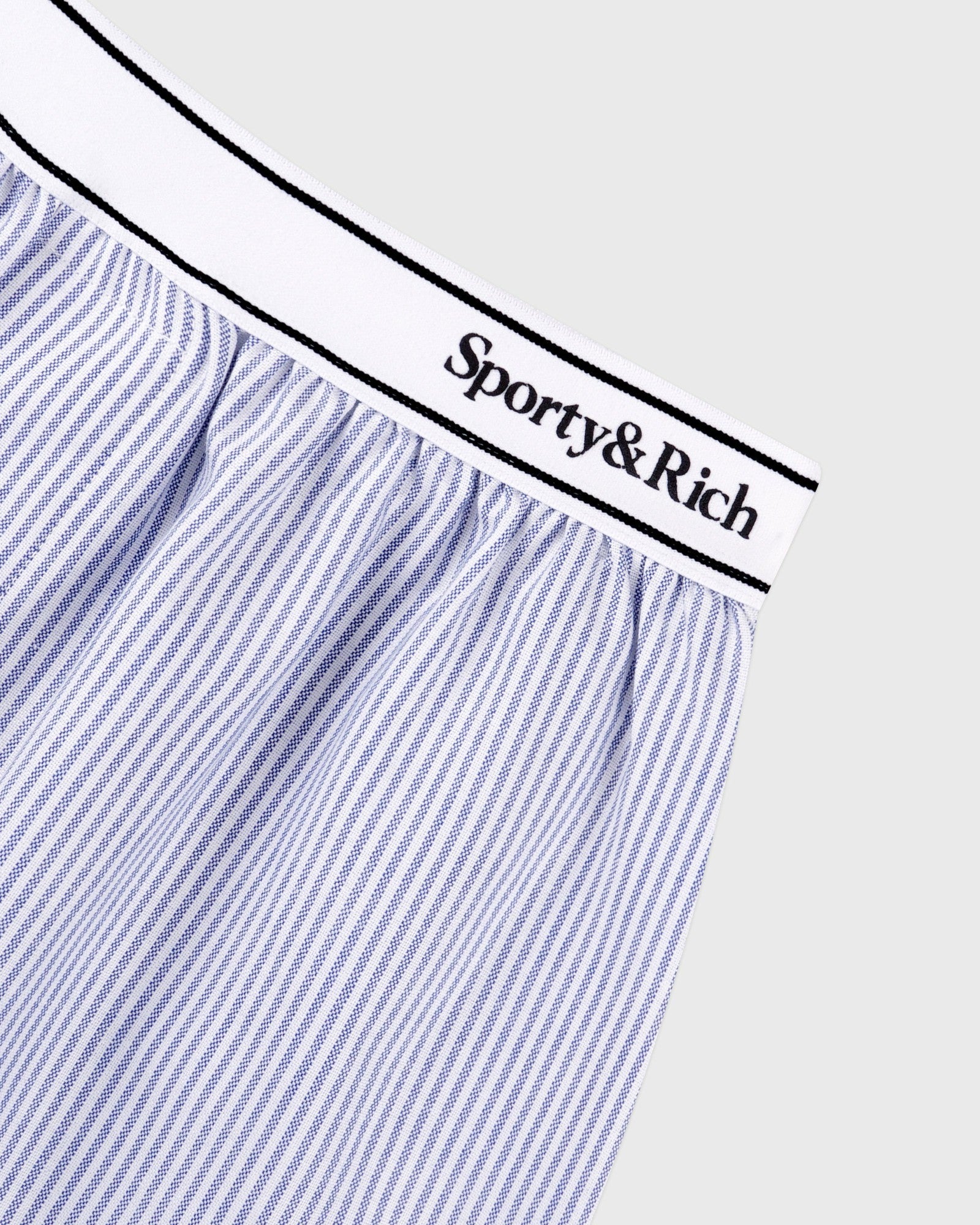 Serif Logo Oxford Boxer - Navy Stripe