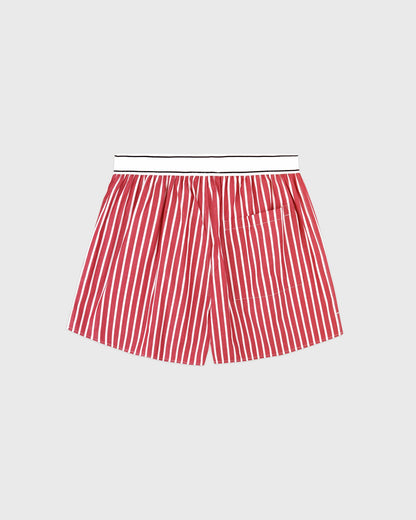Serif Logo Boxer - Ruby Stripe