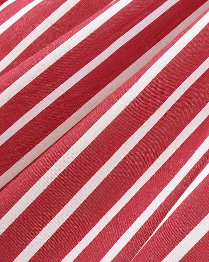 Serif Logo Boxer - Ruby Stripe