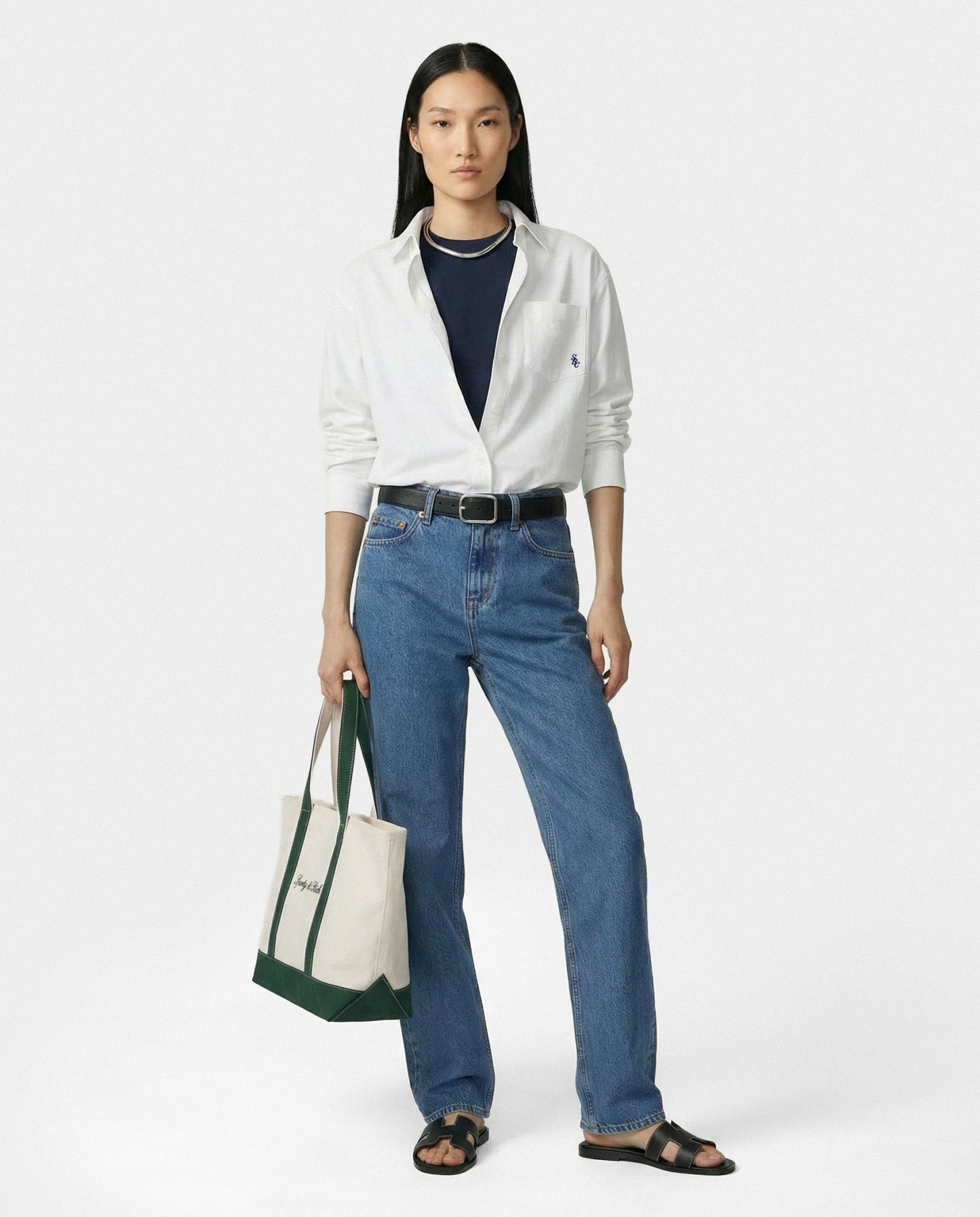 SRC Oversized Shirt - White/Navy