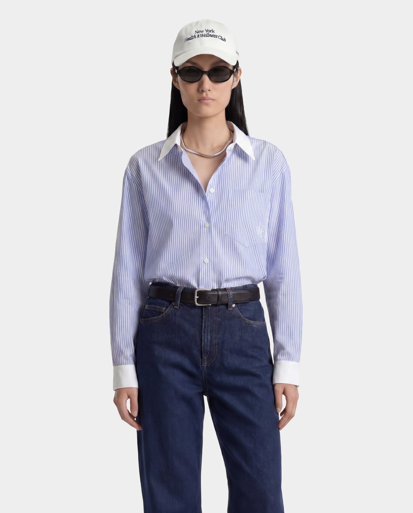 SRC Oversized Shirt - Blue Striped