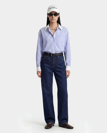 SRC Oversized Shirt - Blue Striped