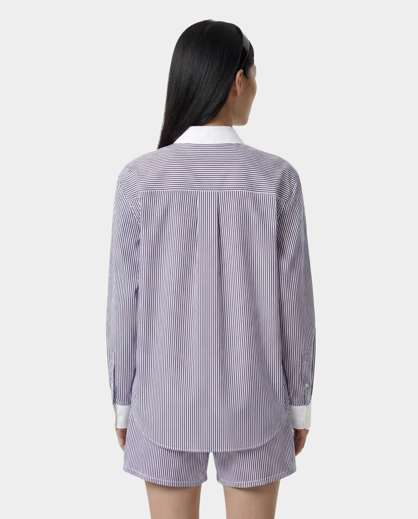 SRC Oversized Shirt - Navy Stripe