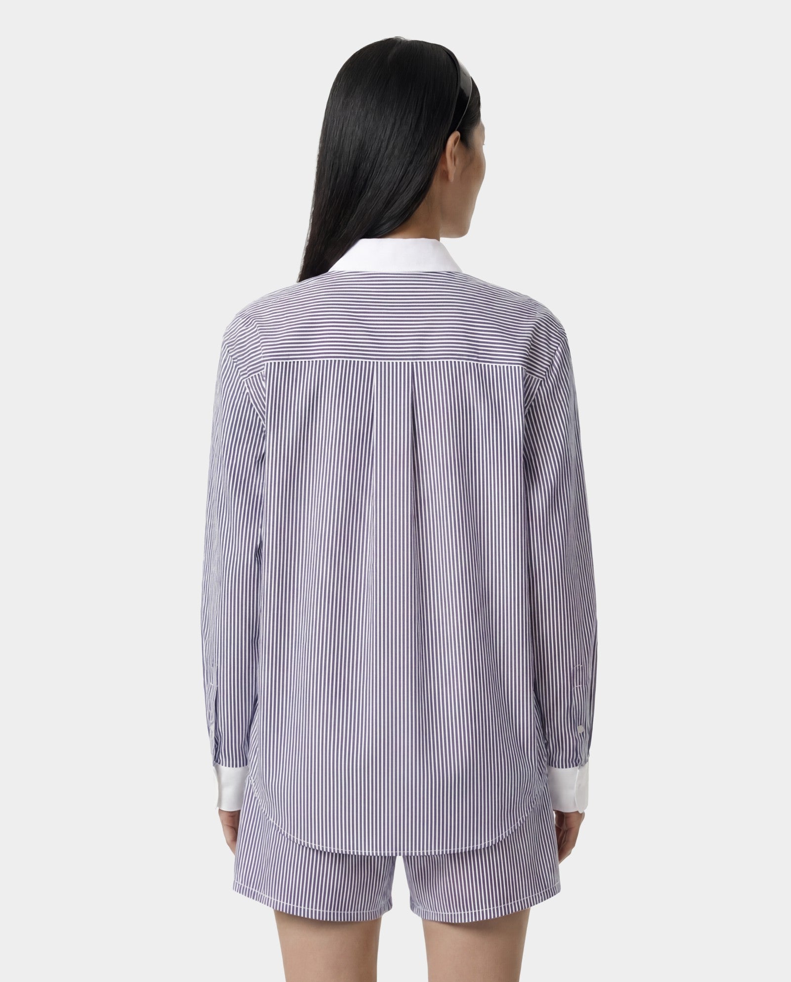 SRC Oversized Shirt - Navy Stripe