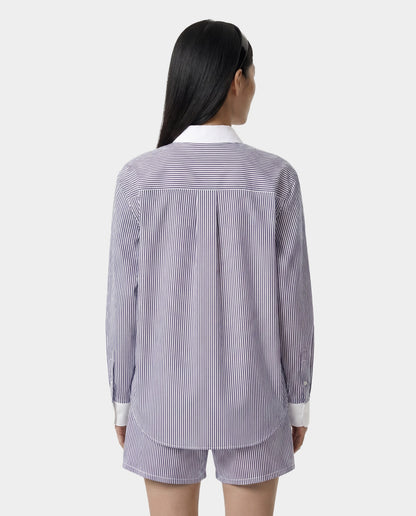 SRC Oversized Shirt - Navy Stripe