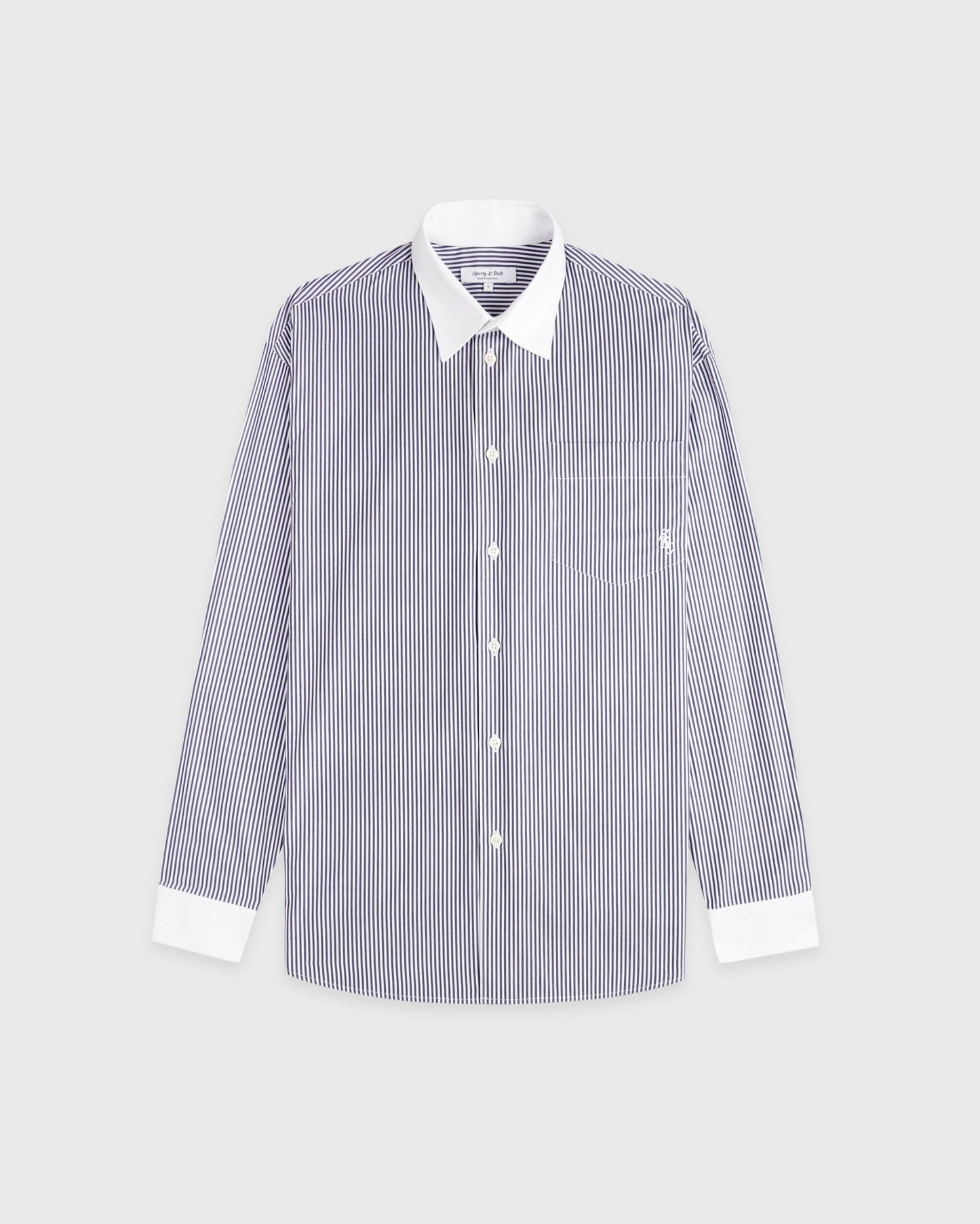SRC Oversized Shirt - Navy Stripe