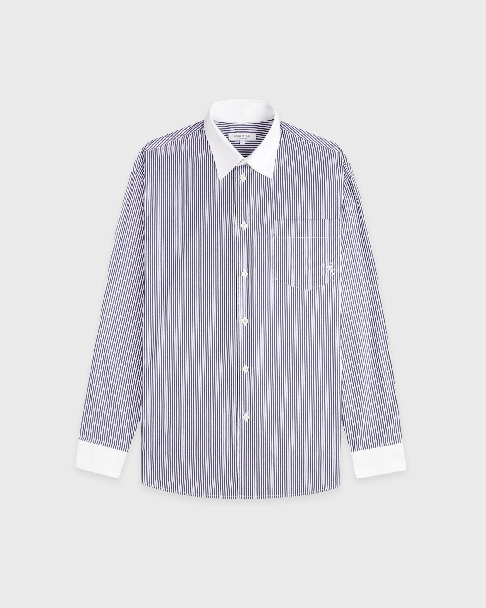 SRC Oversized Shirt - Navy Stripe