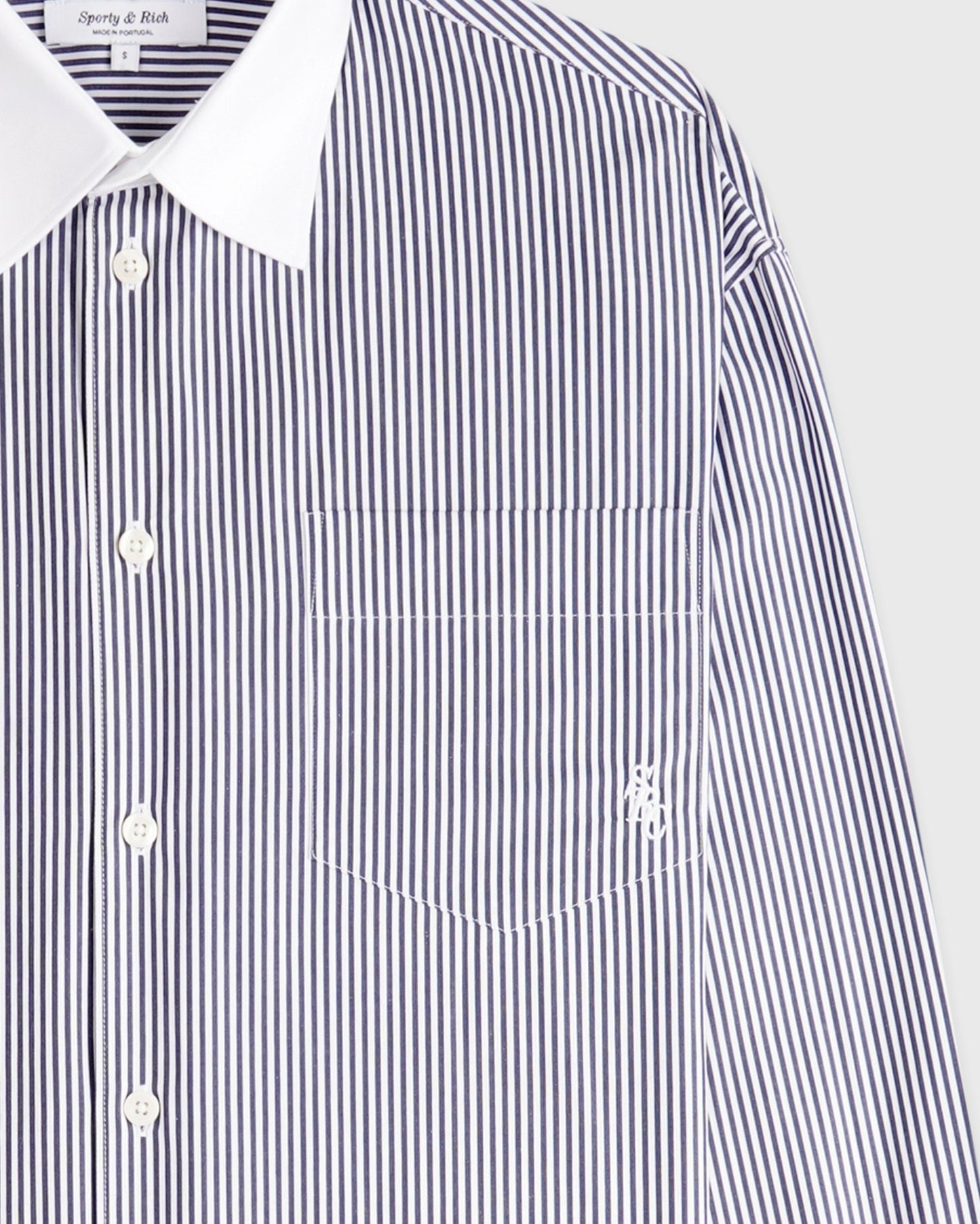 SRC Oversized Shirt - Navy Stripe