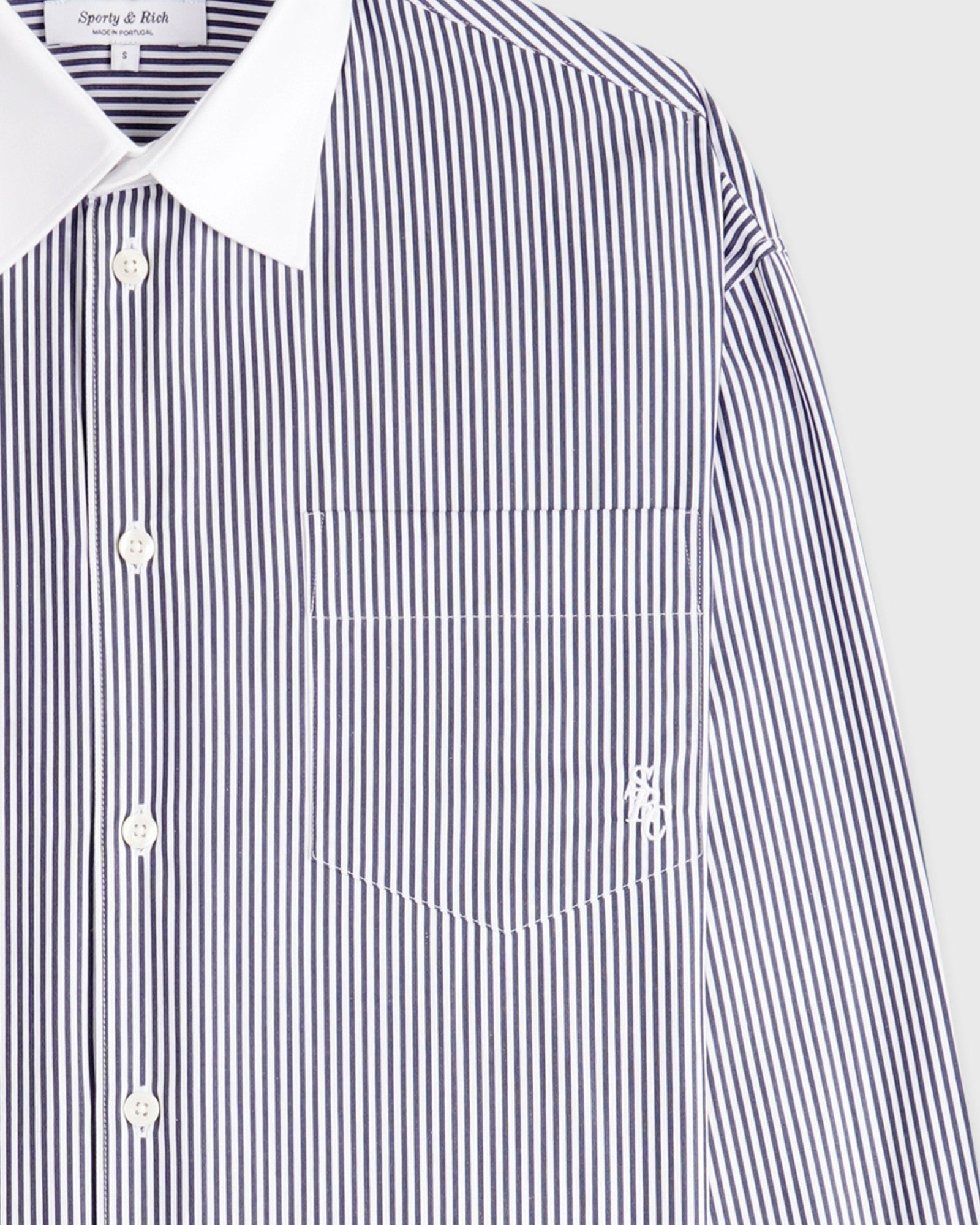 SRC Oversized Shirt - Navy Stripe