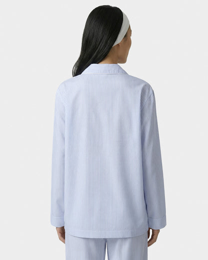 NY Crest Pyjama Shirt - Blue Striped