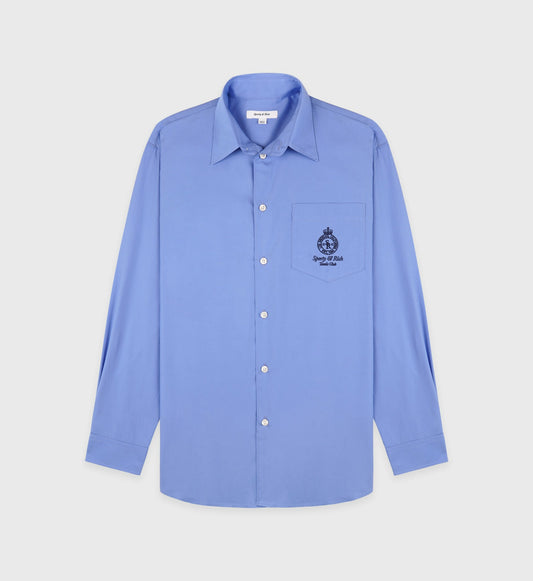 Crown Tennis Oversized Shirt - Flax blue