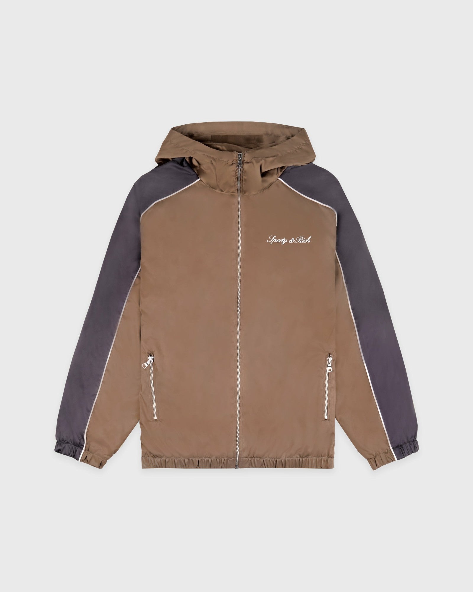 Serif Logo Gym Jacket - Sand/Carbon/White