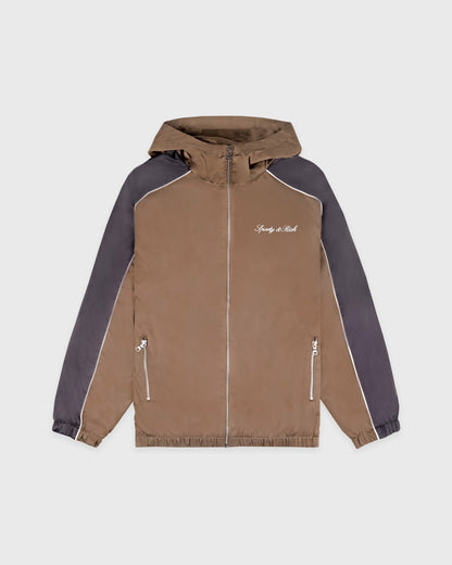Serif Logo Gym Jacket - Sand/Carbon/White