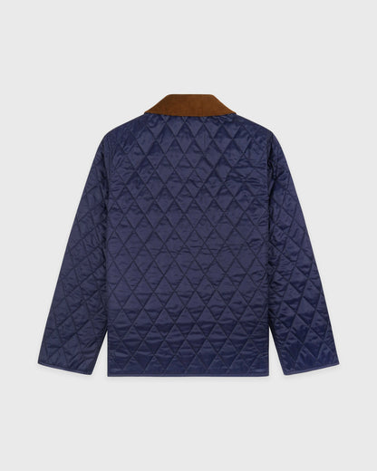 NY Crest Nylon Quilted Jacket - Navy/Tan
