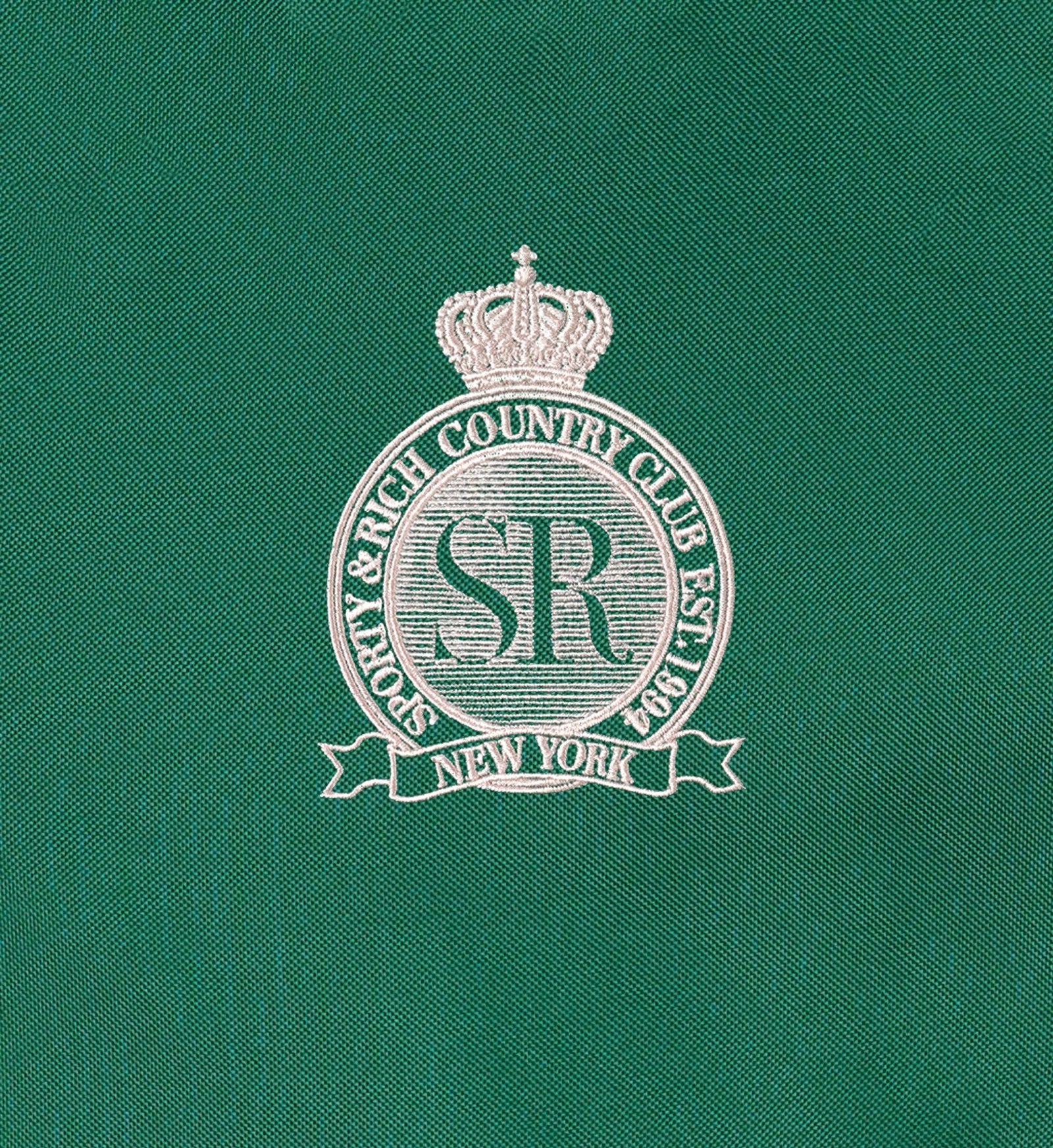 Royal Club Nylon Varsity Jacket - Spring Green/White