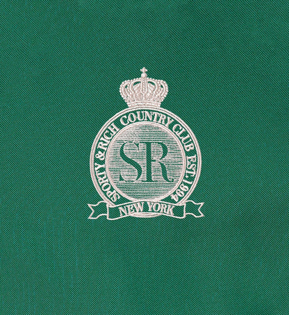 Royal Club Nylon Varsity Jacket - Spring Green/White