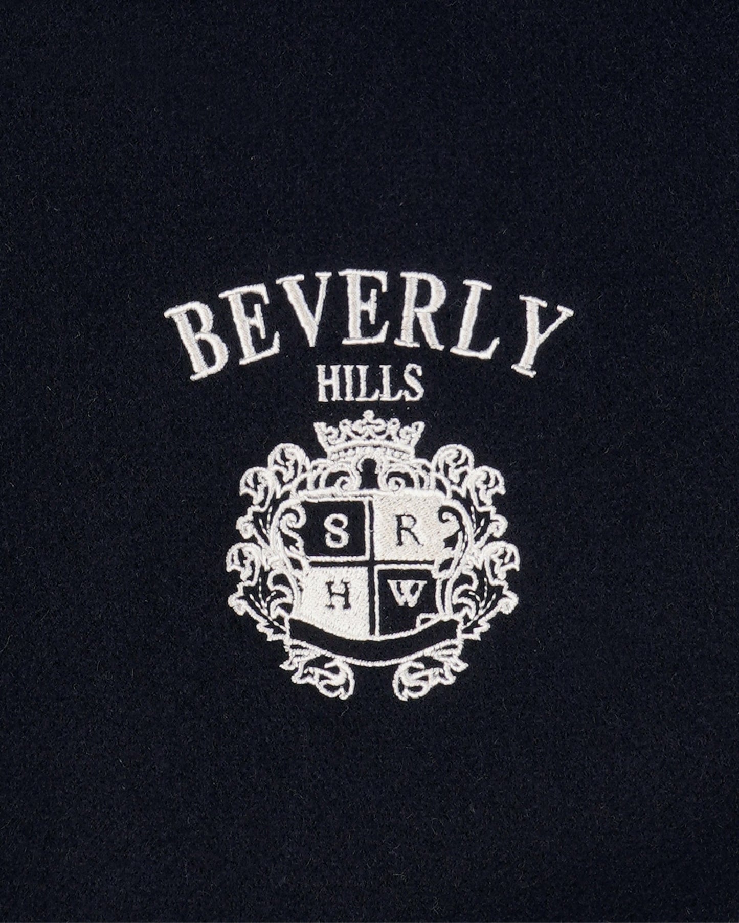 BH Crest Wool Varsity Jacket - Navy/White