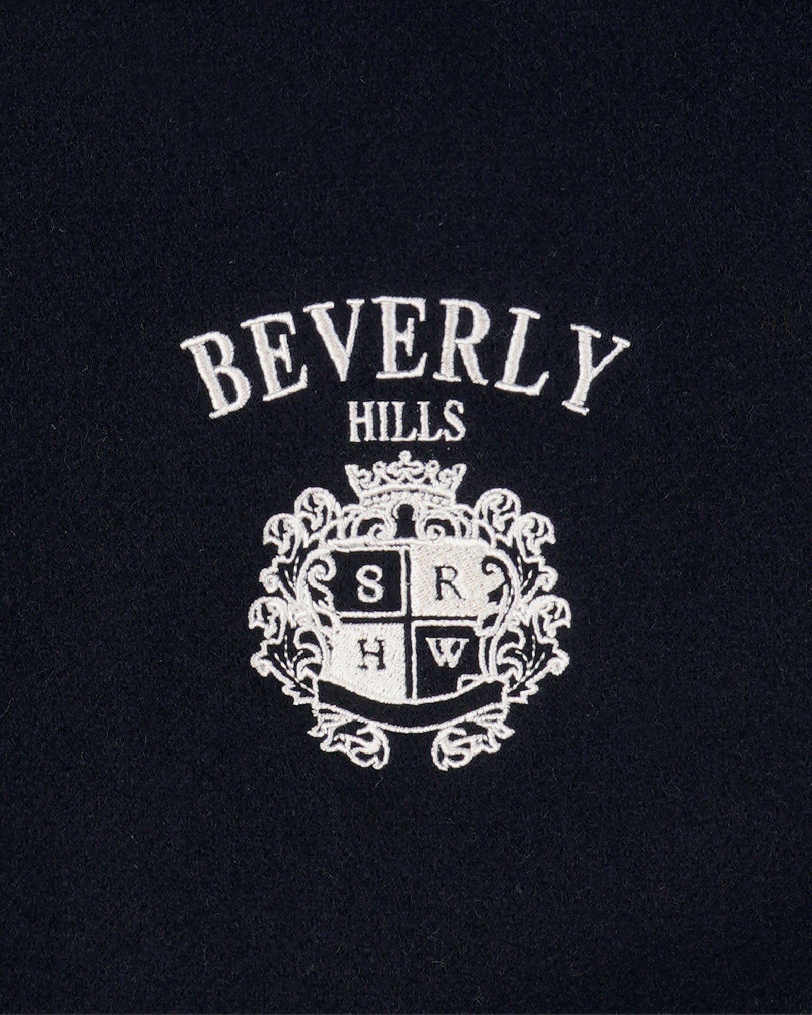 BH Crest Wool Varsity Jacket - Navy/White