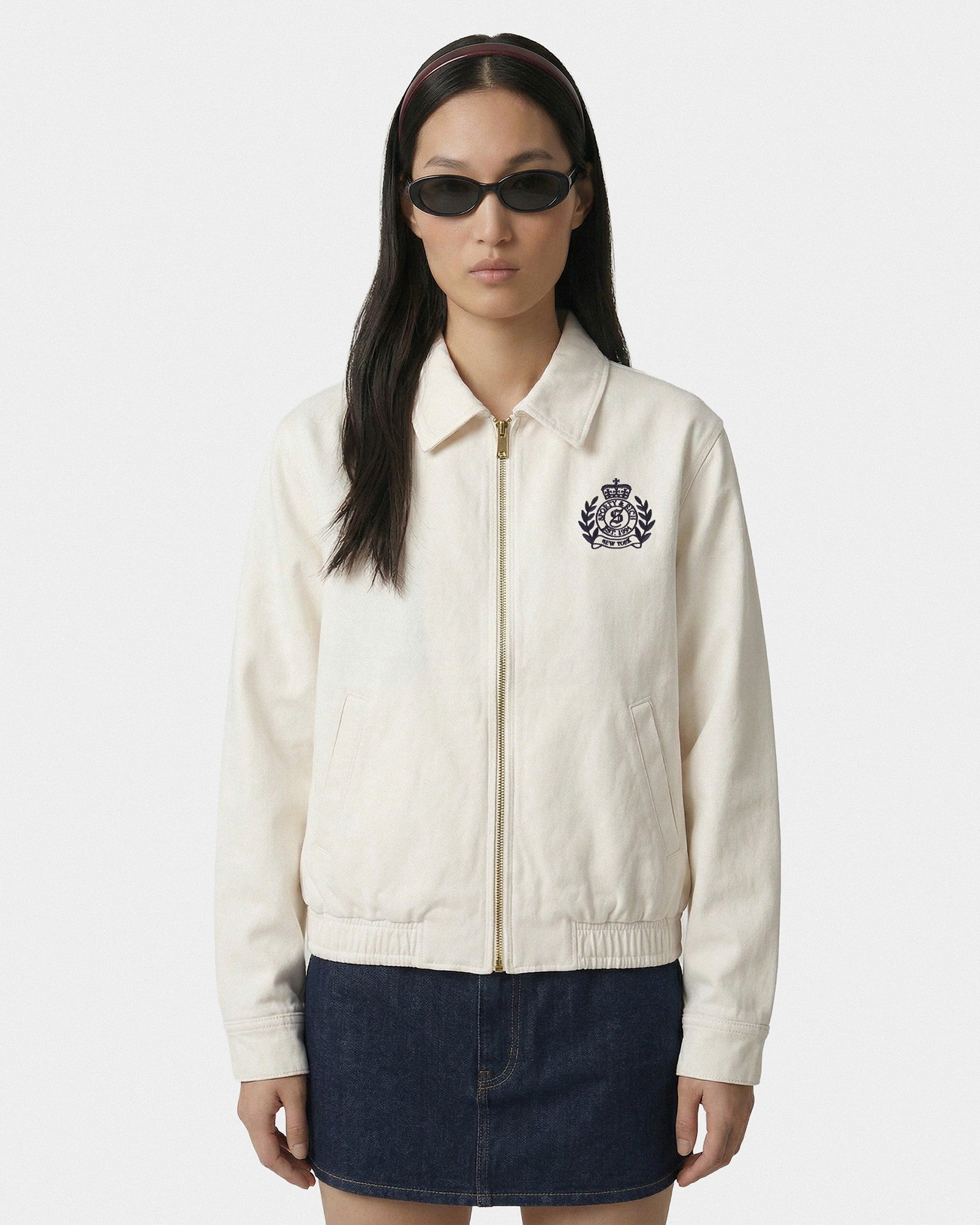 NY Crest Prep Jacket - Ecru/Navy