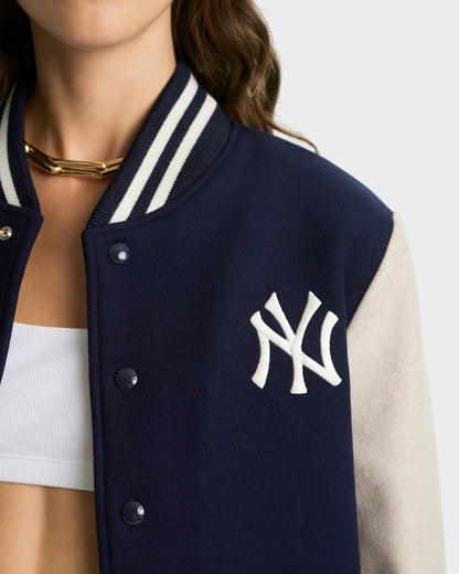 Homerun Wool Varsity Jacket - Navy/Cream