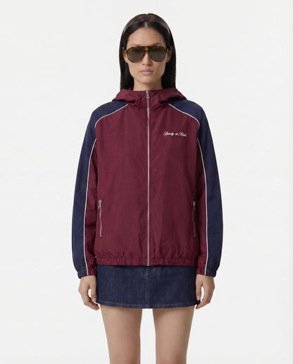 Signature Logo Gym Jacket - Bordeaux/White/Navy